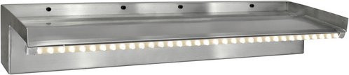 Heissner Wasserfall-Element aus Edelstahl in Silber mit warmweißem LED-Licht, Breite: 60 cm - Bild 1