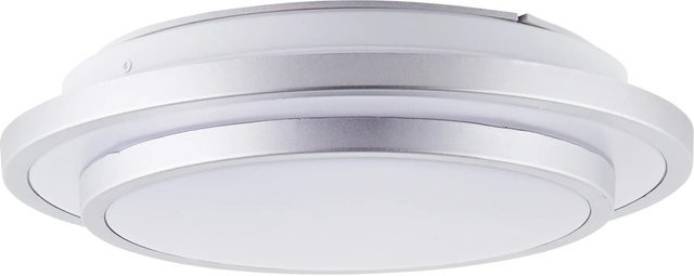 Brilliant LED-Deckenleuchte Luciano modern rund in Weiß und Aluminium, Durchmesser: 28 cm - Bild 1