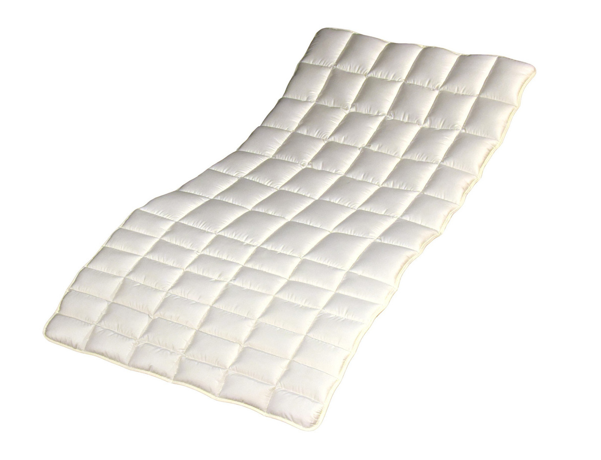 Premium Merino-Zirben-Unterbett Matratzenauflage von Garanta Steppd Chr. Bayer GmbH in Weiß, B/T/H: 100 x 200 cm, mit Schafwolle und Baumwolle - Bild 1