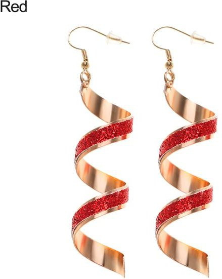 Wucifang Jewelry Ohrringe mit Spiral-Anhänger, Edelstahl, Damen, beige - Bild 1