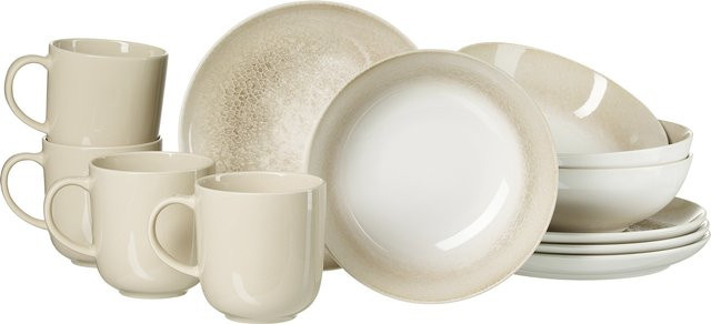 Ritzenhoff & Breker Kaffeeservice Savora Frühstücks-Set aus Keramik in Beige, 12er Set - Bild 1