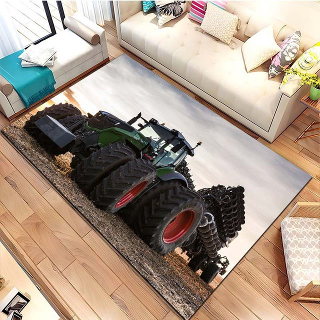 Warm Home Life Teppich mit Traktor-Motiv, rutschfest und waschbar, Polyester, B/T: 60 x 40 cm, Multicolour - Bild 1