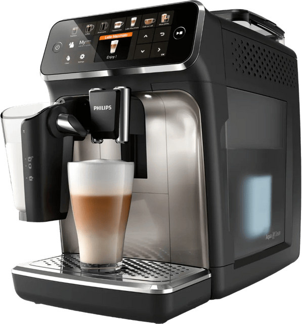 Philips 5400 EP5447/90 LatteGo Vollautomat in Schwarz mit Touchdisplay und integriertem Milchsystem - Bild 1