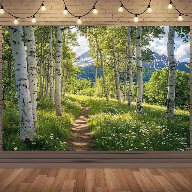 Dekorativer Hintergrundstoff mit Naturmotiven in Multicolour für Partys und Feiern - Bild 1