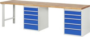 Rau Werkbank 7513A8 mit 10 Schubladen, Multicolor, B/T/H: 300 x 70 x 89 cm - Bild 1