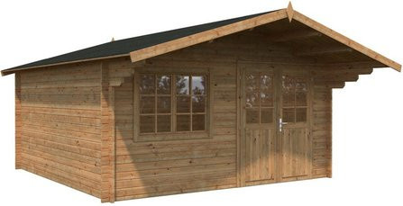PALMAKO Blockbohlenhaus Britta aus Holz in Braun, B/H/T: 488 x 270 x 580 cm - Bild 1