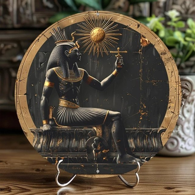 Potdemiel Abstrakte Ägyptische Pharao-Figur in Ethnic-Design, Höhe: 20 cm, Breite: 20 cm, Tiefe: 20 cm - Bild 1