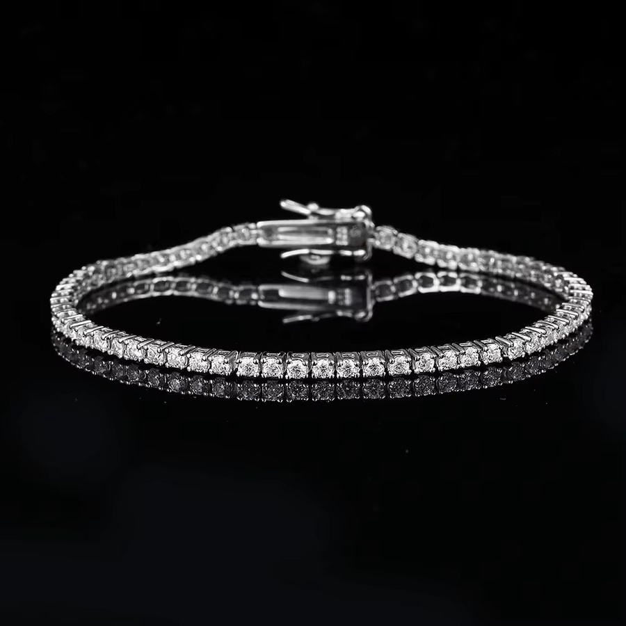 YLMyself Tennisarmband, 925 Silber, Zirkonia, Unisex - Bild 3