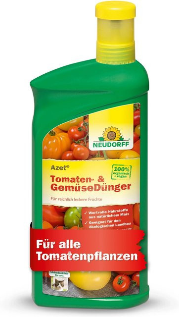 Neudorff Azet Flüssiger Tomaten- und Gemüsedünger für Tomaten, Gemüse, Paprika, Gurken und Zucchini, 1 l - Bild 1