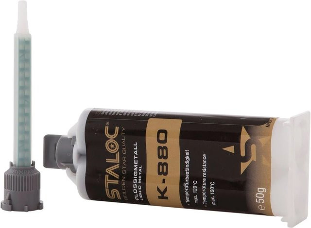 Staloc Metallkleber K-880 Flüssigmetall Grau 50 ml mit Mischer - Bild 1