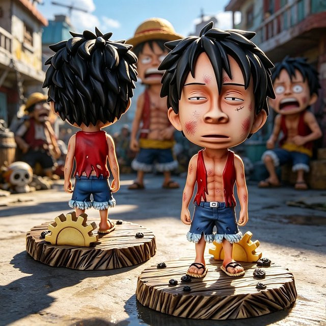 Bandai One Piece Luffy Actionfigur, Kunststoff, 16cm - Bild 1