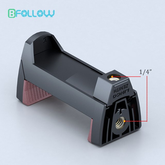 BFOLLOW 1/4 Zoll Damen Handyhalterung Smartphone Klemmhalterung für Samsung Huawei Xiaomi iPhone in Schwarz - Bild 1