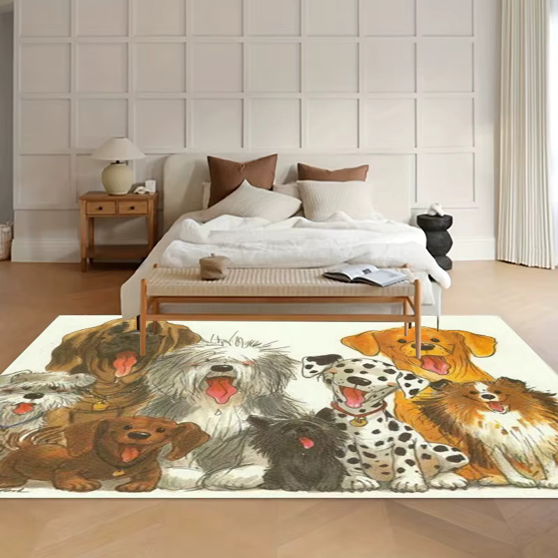 Rutschfeste Teppichmatte mit Tiermotiv für Wohnzimmer, Schlafzimmer oder Kinderzimmer, Mehrfarbig, B/T: 60 x 40 cm - Bild 3