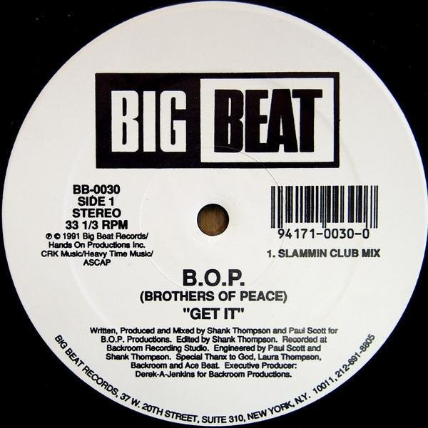 B.O.P. - Hol es / Geh weg 12-Zoll Vinyl LP Big Beat 1991 Electronic in Grau - Bild 1