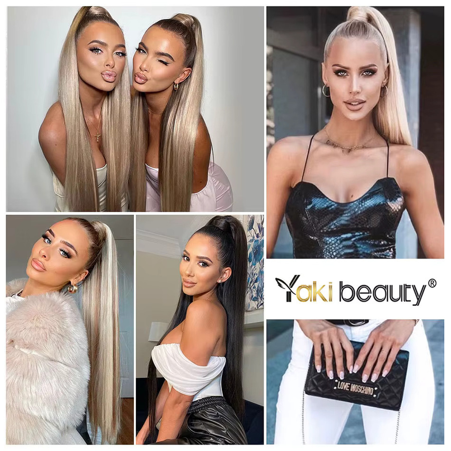 YAKIBEAUTY Haarteil Pferdeschwanz-Verlängerung, synthetisch, Damen - Bild 4
