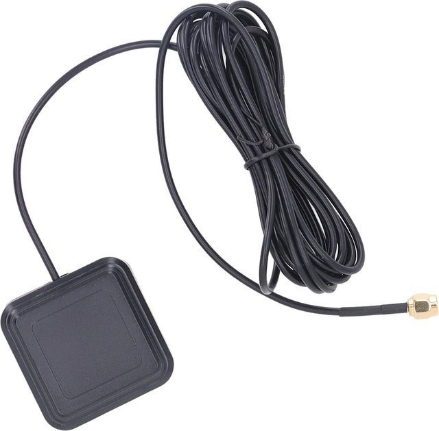 VehicleKit Externe GPS-Antenne in Schwarz mit Dualfrequenz, aktiver Unterstützung und SMA-J-Anschluss für mehrere GNSS-Positionierungssysteme - Bild 1