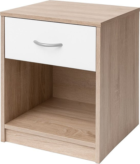 HTI-Line Nachtschrank Nina mit Schublade in Weiß matt - Bild 1