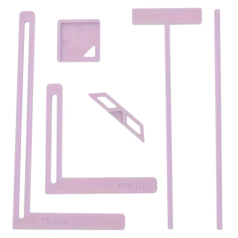 6-teiliges eelhoe Scrapbooking-Werkzeugset für Anfänger aus Kunststoff in Pink und Blau mit DIY-Buchbinderschablonen für Tagebücher, Planer und Erinnerungsbücher - Bild 2
