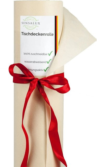 Sensalux Vlies-Tischdeckenrolle Creme, wasserabweisend und pflegeleicht, B: 150 cm, L: 2500 cm - Bild 1
