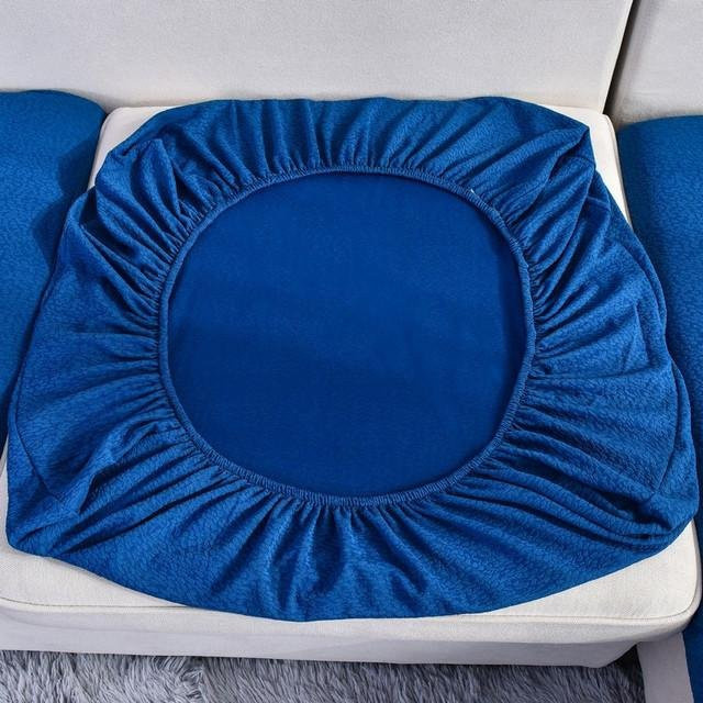 Housmife Seersucker Sofa-Bezug aus elastischem Polyester in Blau für 1- bis 4-Sitzer - Bild 1