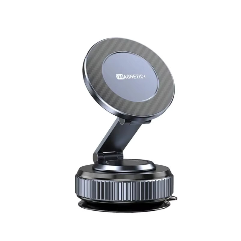 VIKEFON Magnetischer Autotelefonhalter in Schwarz mit 360 Grad Rotation und Vakuumsauger für Windschutzscheibe oder Armaturenbrett - Bild 5