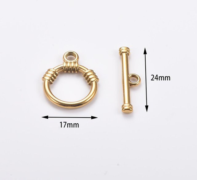 YULIN OT-Verschlüsse Edelstahl, 5 Sets, Halskette Armband Verbindungsstücke - Bild 1