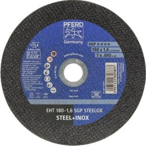 PFERD Trennscheiben EHT 180-1,6 SGP STEELOX für Edelstahl und Stahl, Durchmesser: 180 mm, 25 Stück - Bild 1