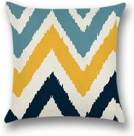 JMG Clothing Kissenbezug mit gelbem geometrischem Muster, B/H: 50 x 50 cm - Bild 1