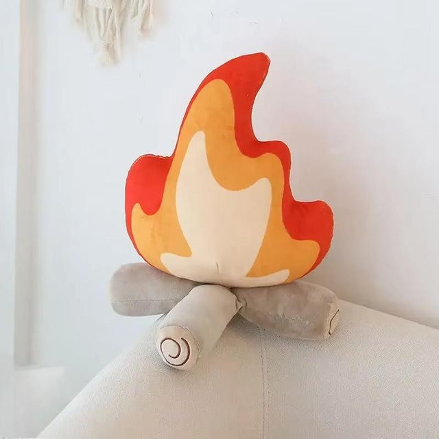 Bai Fen Bai Toys Kreatives Lagerfeuer Plüschkissen in Orange und Mehrfarbig, B/H: 30 x 30 cm - Bild 1