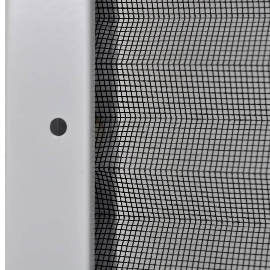 vidaXL Insektenschutz-Plissee für Fenster aus Aluminium, Weiß, Breite: 60 cm, Höhe: 80 cm - Bild 3