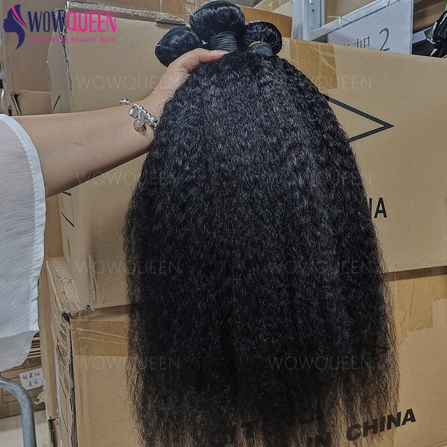 WOWQUEEN Remy Haar Extensions Yaki Gerade, Damen, 30-32 Zoll - Bild 1