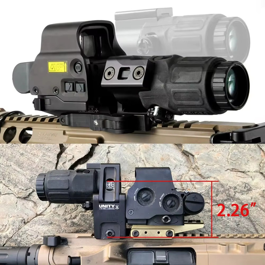 UNITY FAST FTC OMNI Taktische Schnellmontage für Rotpunktvisiere 1,54 und 1,93 Zoll, Erhöhungshalterung aus Aluminium für 20mm Schiene, Schwarz - Bild 4