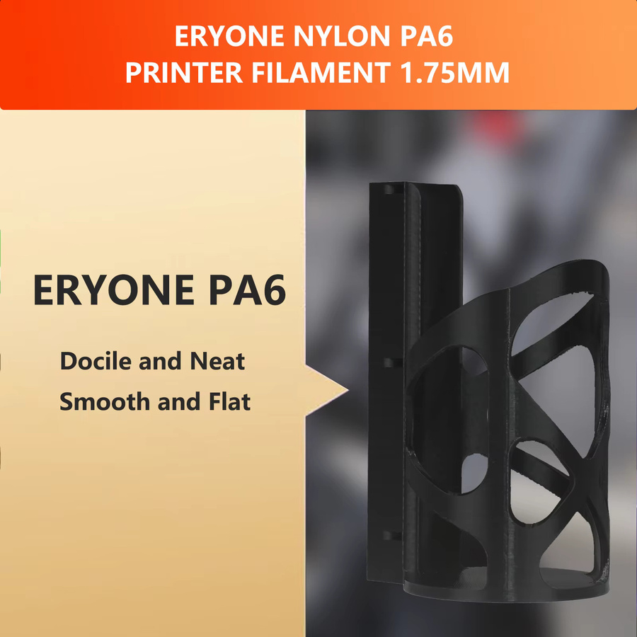 Eryone Nylon-PA6-Filament für FDM 3D-Drucke, 3 kg, Transparent und Schwarz - Bild 3
