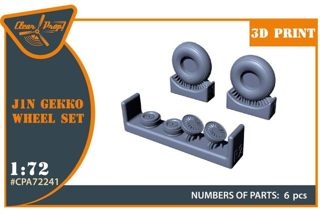 J1N Gekko Wheel set, Clear Prop - Bild 1