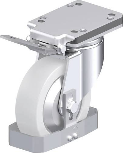 Blickle Stahlblech-Lenkrolle LH-SPO 160G-IS-FA-FS in Weiß mit Rad-Durchmesser 160 mm und einer Tragfähigkeit von 850 kg - Bild 1