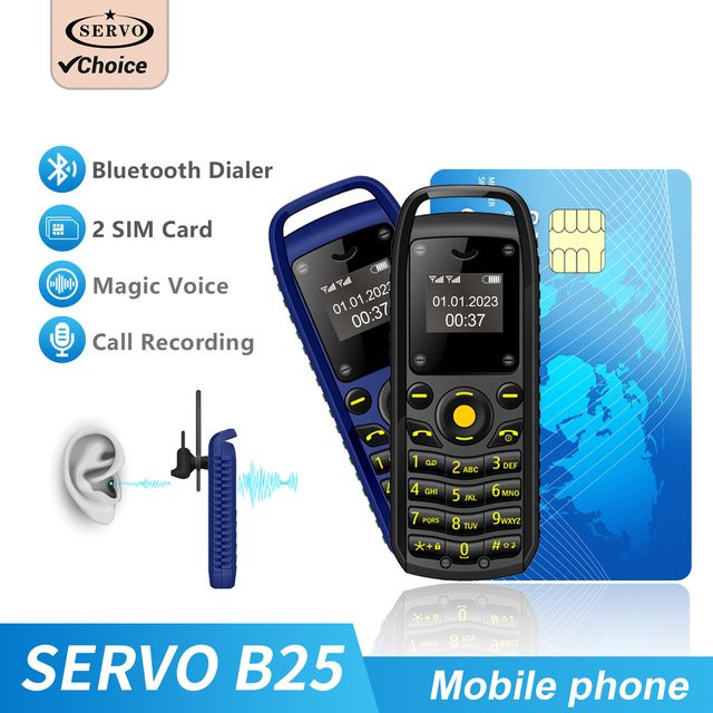 Mini Bluetooth Handy in Grün mit Musiksynchronisation und automatischem Wählmechanismus - Bild 1