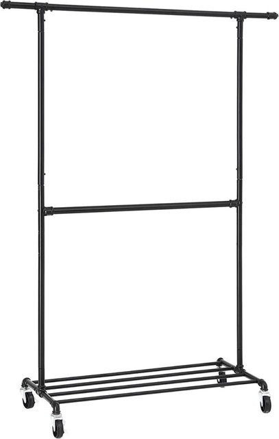 Songmics Kleiderstange im Industriedesign aus Metall in Schwarz, B/T/H: 49 x 130 x 201 cm - Bild 1