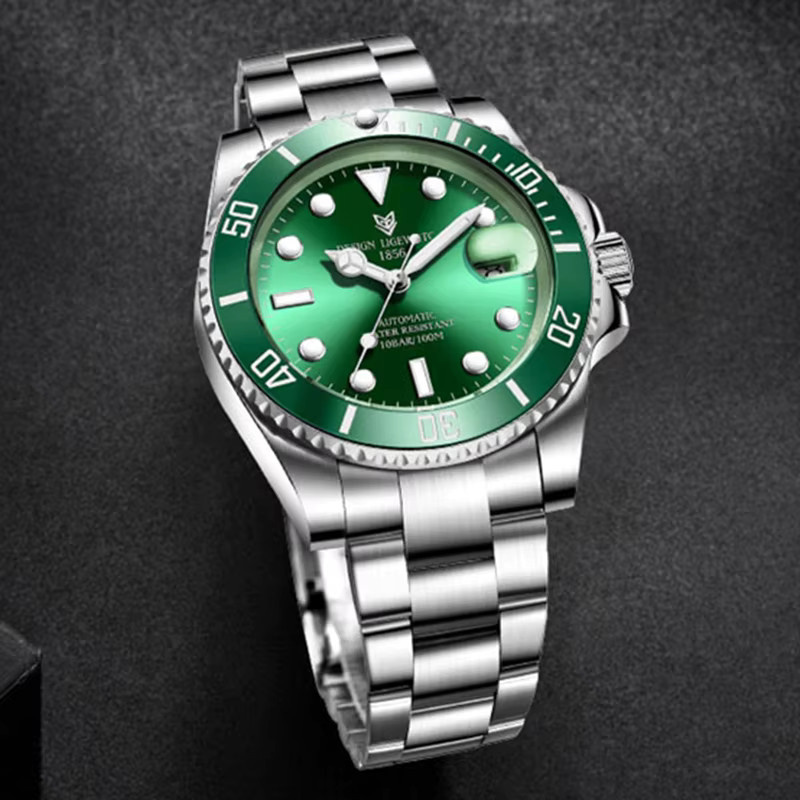 LIGE Armbanduhr Automatik, Edelstahl, Blau, Herren - Bild 4