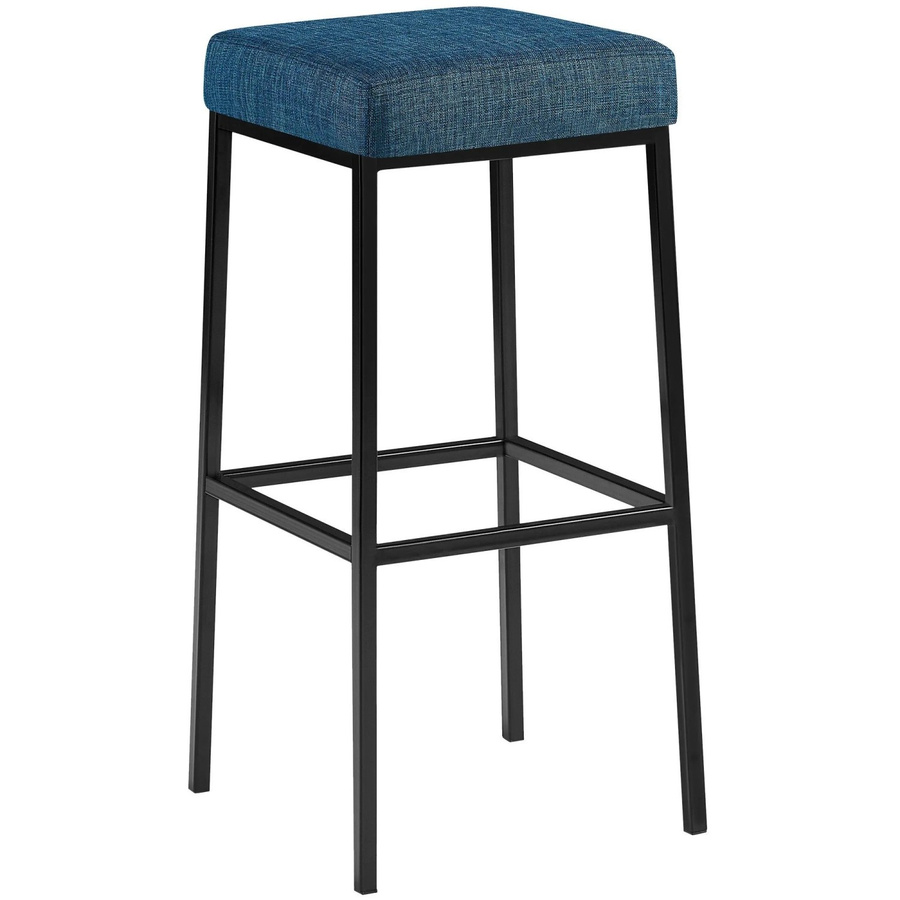 DELUKE Barhocker BIDAN Barstuhl aus Stoff in Blau mit Lehne B/T/H: 37 x 37 x 83 cm - Bild 2