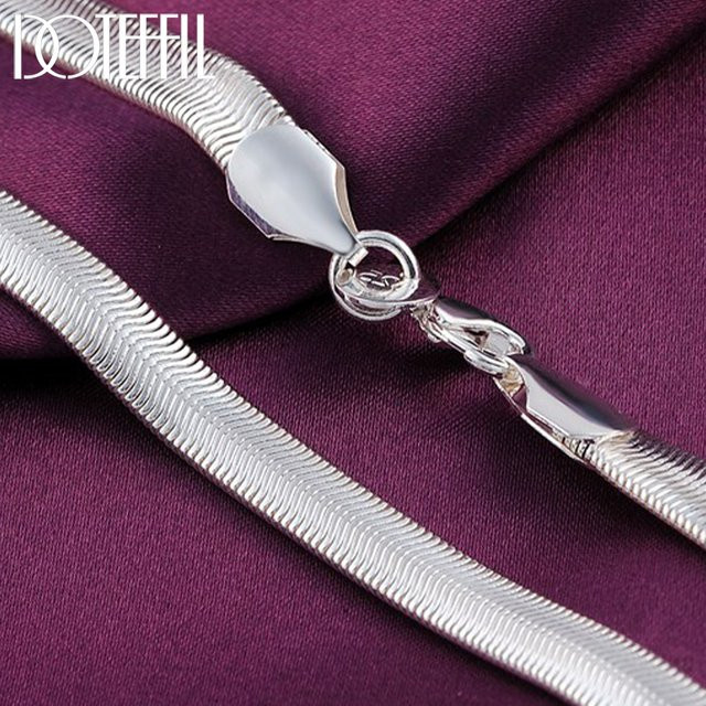 DOTEFFIL Halskette Schlangenknochen, Silber, 6 mm, Unisex - Bild 1