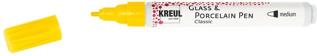 KREUL Glass & Porcelain Pen Classic in Signalgelb - Bild 1