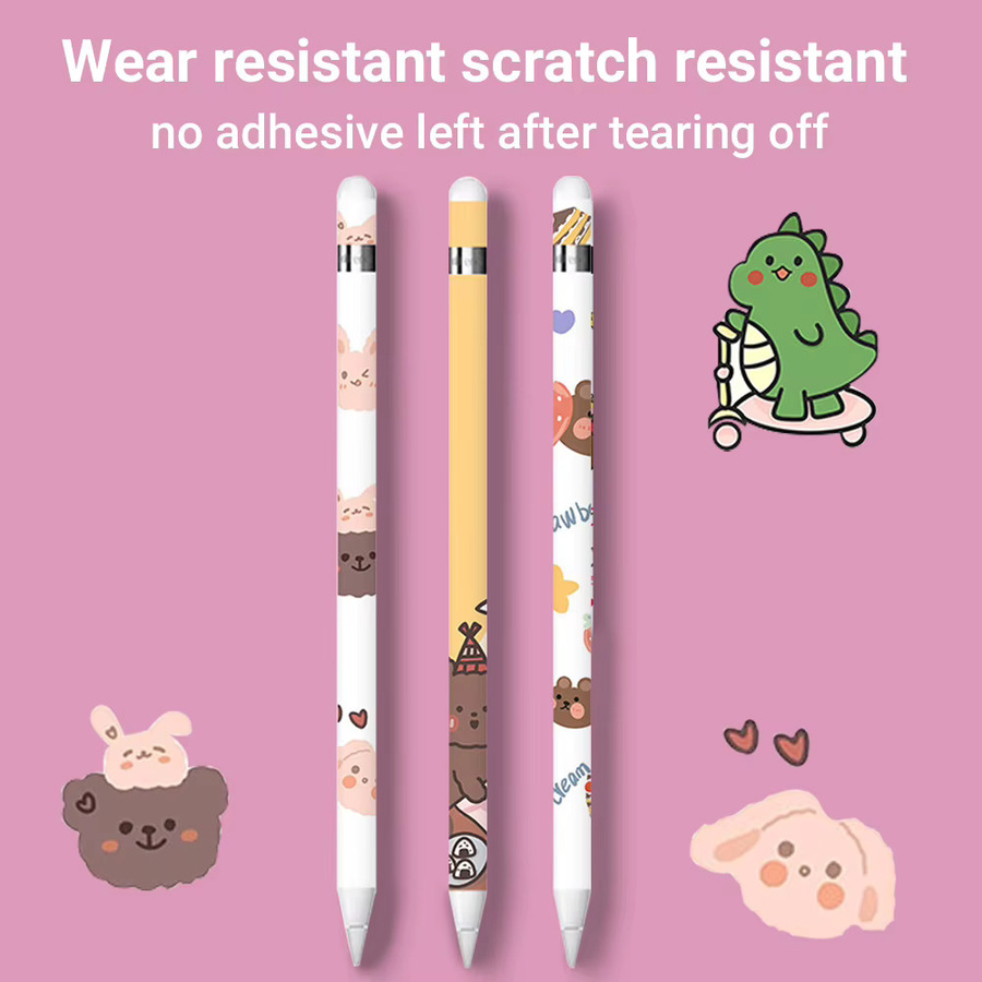 Kardeem Aufkleber-Schutzfolie für Apple Pencil 2. Generation mit Tier-, Bären-, Panda-, Hasen-, Frucht- und Blumen-Motiven, Multicolor - Bild 2