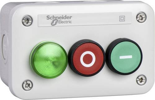 Schneider Electric XALE33V1M Steuergehäuse Kombination in Grün, Rot und Weiß, bündig montiert - Bild 1