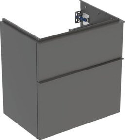 Geberit Waschtischunterschrank iCon in Grau, Wandhängend, 2 Schubladen, B/T/H: 59,2 x 41,6 x 41,6 cm - Bild 1
