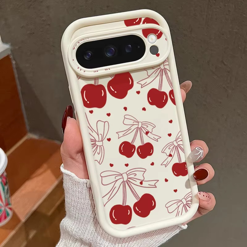 YISHANGOU TPU-Handyhülle mit niedlichem Muster für Google Pixel 9 Pro XL 8A 8 7 Pro 7A, stoßfeste Silikon-Schutzhülle in Beige, Weiß und Multicolour - Bild 3