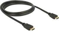 Delock HDMI Anschlusskabel mit Ethernet/LAN, 4K UHD, Schwarz, Länge: 1,5 m - Bild 2