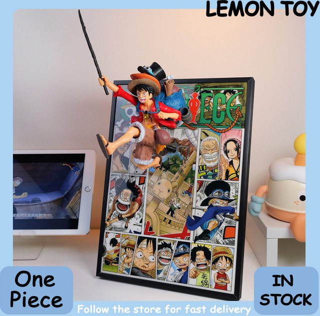 Bandai One Piece Asl Brothers 3D-Rahmenkunst Luffy, Sammlerfigur - Bild 1