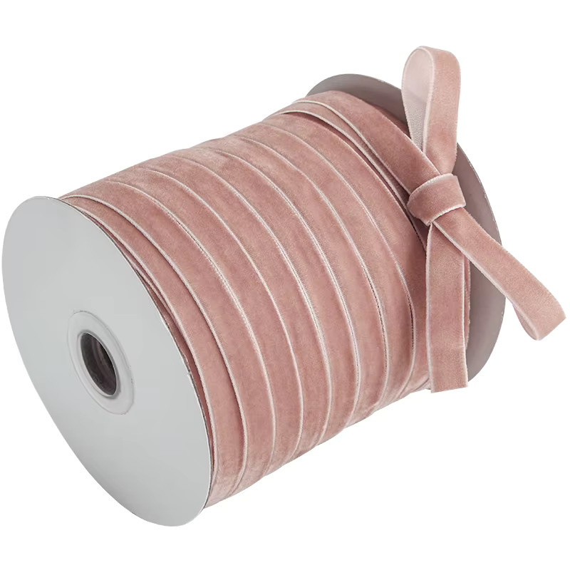 Merylover Samtband Blau für Hochzeits-, Party- und Weihnachtsdekoration, Breite: 1 cm, 50 Yards pro Rolle - Bild 2