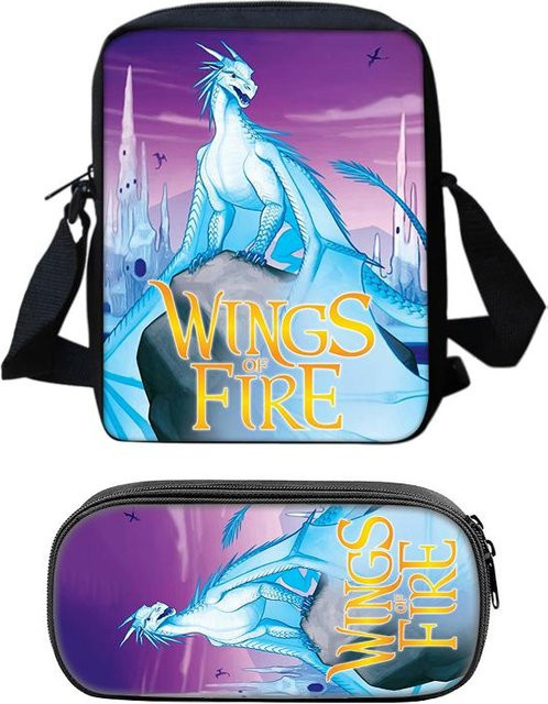 Wings of Fire 2er Set aus Handytasche und Federmäppchen von Fancy Style Studio in Multicolour - Bild 1