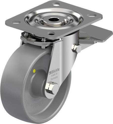 Blickle LX-PO 100G-ST-ELS Edelstahl-Lenkrolle in Silber, Rad-Durchmesser: 100 mm, Tragfähigkeit: 250 kg - Bild 1